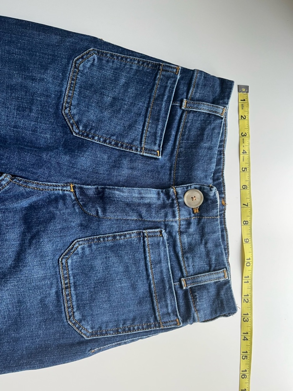 Anthropologie Maeve The Colette Jeans Wide Leg Crop Patch Pocket Blue 25 Petite - Picture 10 of 12